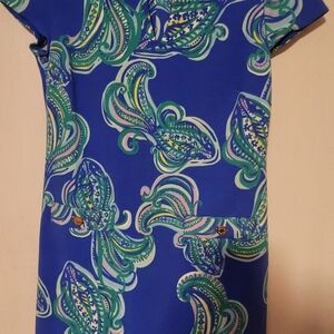 Lilly Pulitzer Blue and Green Paisley Dress